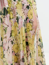 Load image into Gallery viewer, FRENCH CONNECTION <BR>
Carla Ari Chiffon Curved Seam Maxi Dress <BR>
Yellow Multi <BR>
