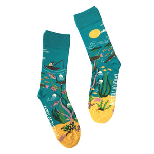 IRISH SOCKSCIETY <BR>
Catch of the Day Sock <BR>
Teal <BR>