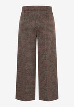 Load image into Gallery viewer, MORE &amp; MORE &lt;BR&gt;
Jersey culottes with houndstooth pattern &lt;BR&gt;
Check in brown/ecru/burgundy&lt;BR&gt;
