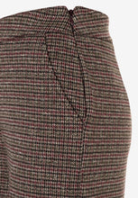 Load image into Gallery viewer, MORE &amp; MORE &lt;BR&gt;
Jersey culottes with houndstooth pattern &lt;BR&gt;
Check in brown/ecru/burgundy&lt;BR&gt;
