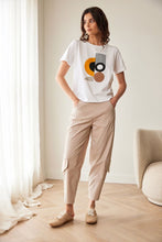 Load image into Gallery viewer, PERUZZI <BR>
Circle T-shirt <BR>
Red/navy or Ochre/Black <BR>
