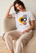 Load image into Gallery viewer, PERUZZI <BR>
Circle T-shirt <BR>
Red/navy or Ochre/Black <BR>

