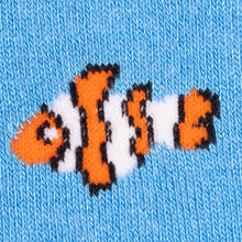 Load image into Gallery viewer, SWOLE PANDA &lt;BR&gt;
Men’s Clown Fish Bamboo Socks &lt;BR&gt;
Turquoise &lt;BR&gt;
