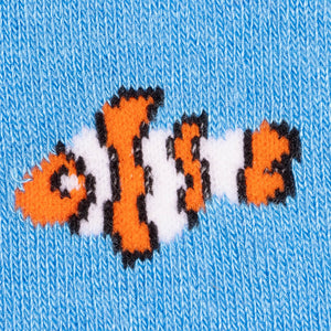 SWOLE PANDA <BR>
Men’s Clown Fish Bamboo Socks <BR>
Turquoise <BR>