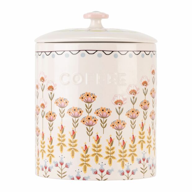 CATH KIDSTON <BR>
Painted Table Coffee Canister <BR>
Cream <BR>