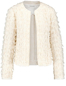 GERRY WEBER <BR>
Blazer jacket with fringing <BR>
Cream <BR>