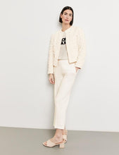 Load image into Gallery viewer, GERRY WEBER &lt;BR&gt;
Blazer jacket with fringing &lt;BR&gt;
Cream &lt;BR&gt;
