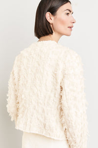 GERRY WEBER <BR>
Blazer jacket with fringing <BR>
Cream <BR>