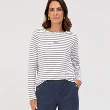 Load image into Gallery viewer, BIANCA <BR>
Dami Striped Top <BR> 
Navy <BR>
