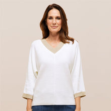 Load image into Gallery viewer, BIANCA <BR>
Dita Knitted V-Neck Jumper <BR>
Ivory <BR>
