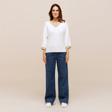 Load image into Gallery viewer, BIANCA <BR>
Dita Knitted V-Neck Jumper <BR>
Ivory <BR>
