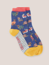 Load image into Gallery viewer, WHITE STUFF &lt;BR&gt;
Dog Socks in a Cracker &lt;BR&gt;
Blue &lt;BR&gt;
