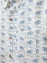 Load image into Gallery viewer, WHITE STUFF &lt;BR&gt;
Duck Shirt &lt;BR&gt;
Natural White &amp; denim blue or dark navy print &lt;BR&gt;
