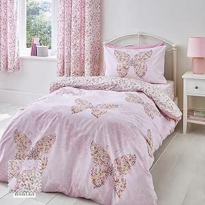 CATHERINE LANSFIELD <BR>
Enchanted Butterfly Reversible Duvet Cover Set with Pillowcase <BR>
Pink