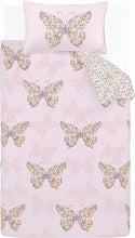 Load image into Gallery viewer, CATHERINE LANSFIELD &lt;BR&gt;
Enchanted Butterfly Reversible Duvet Cover Set with Pillowcase &lt;BR&gt;
Pink
