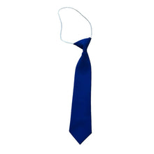 Load image into Gallery viewer, HUNTER &lt;BR&gt;
Plain Coloue Elasticated School Ties &lt;BR&gt;
Navy, Red, Wine, Royal &lt;BR&gt;
