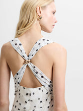 Load image into Gallery viewer, FRENCH CONNECTION <BR>
Emina Chiffon Polka Dot Maxi Dress <BR>
Cream with black spot <BR>
