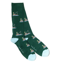 Load image into Gallery viewer, SWOLE PANDA &lt;BR&gt;
Men’s Fisherman Bamboo Socks &lt;BR&gt;
Green &lt;BR&gt;

