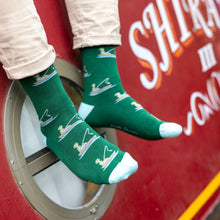 Load image into Gallery viewer, SWOLE PANDA &lt;BR&gt;
Men’s Fisherman Bamboo Socks &lt;BR&gt;
Green &lt;BR&gt;
