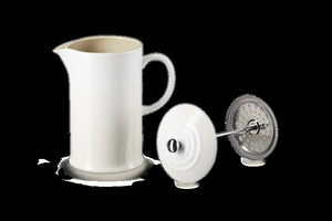 LECREUSET <BR>
Stoneware Cafetiere French Press <BR>
Meringue <BR>
