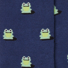 Load image into Gallery viewer, SWOLE PANDA &lt;BR&gt;
Men’s Frog Bamboo Socks &lt;BR&gt;
Navy &lt;BR&gt;
