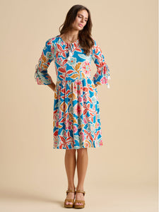 BRAKEBURN <BR>
Full Bloom Knee Length Dress <BR>
Multi <BR>
