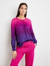 Load image into Gallery viewer, GERRY WEBER &lt;BR&gt;
Flowing blouse with colour graduation &lt;BR&gt;
Purple &lt;BR&gt;
