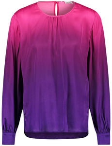 GERRY WEBER <BR>
Flowing blouse with colour graduation <BR>
Purple <BR>