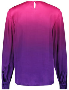 GERRY WEBER <BR>
Flowing blouse with colour graduation <BR>
Purple <BR>