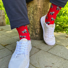 Load image into Gallery viewer, SWOLE PANDA &lt;BR&gt;
Men’s Gorilla Bamboo Socks &lt;BR&gt;
Red &lt;BR&gt;

