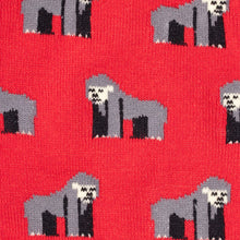 Load image into Gallery viewer, SWOLE PANDA &lt;BR&gt;
Men’s Gorilla Bamboo Socks &lt;BR&gt;
Red &lt;BR&gt;
