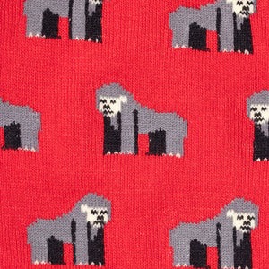 SWOLE PANDA <BR>
Men’s Gorilla Bamboo Socks <BR>
Red <BR>