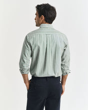 Load image into Gallery viewer, GANT &lt;BR&gt;
Regular Fit Striped Classic Oxford Shirt &lt;BR&gt;
Green &lt;BR&gt;
