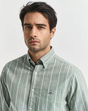 Load image into Gallery viewer, GANT &lt;BR&gt;
Regular Fit Striped Classic Oxford Shirt &lt;BR&gt;
Green &lt;BR&gt;
