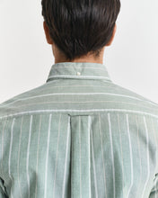 Load image into Gallery viewer, GANT &lt;BR&gt;
Regular Fit Striped Classic Oxford Shirt &lt;BR&gt;
Green &lt;BR&gt;
