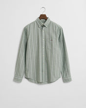 Load image into Gallery viewer, GANT &lt;BR&gt;
Regular Fit Striped Classic Oxford Shirt &lt;BR&gt;
Green &lt;BR&gt;
