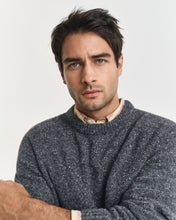 Load image into Gallery viewer, GANT &lt;BR&gt;
Wool Blend Nepps Crew Neck Sweater &lt;BR&gt;
Grey &lt;BR&gt;
