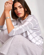 Load image into Gallery viewer, PERUZZI &lt;BR&gt;
Two Tone Stripe Knit &lt;BR&gt;
Grey &amp; White &lt;BR&gt;
