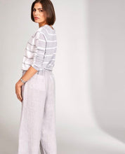 Load image into Gallery viewer, PERUZZI &lt;BR&gt;
Two Tone Stripe Knit &lt;BR&gt;
Grey &amp; White &lt;BR&gt;
