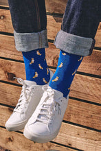 Load image into Gallery viewer, HJ SOCKS &lt;BR&gt;
Fox Motif Men’s Socks &lt;BR&gt;
Cobalt &lt;BR&gt;
