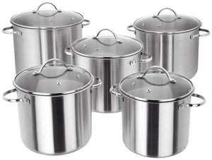 JUDGE ESSENTIALS <BR>
26cm Glass Lid Stock Pot 10 litre <BR>