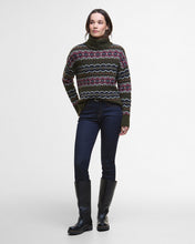Load image into Gallery viewer, BARBOUR &lt;BR&gt;
Helen Fairisle, Roll-Neck Jumper &lt;BR&gt;
Green &lt;BR&gt;
