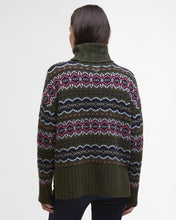 Load image into Gallery viewer, BARBOUR &lt;BR&gt;
Helen Fairisle, Roll-Neck Jumper &lt;BR&gt;
Green &lt;BR&gt;

