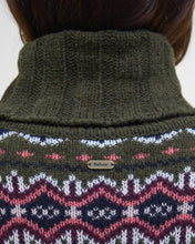 Load image into Gallery viewer, BARBOUR &lt;BR&gt;
Helen Fairisle, Roll-Neck Jumper &lt;BR&gt;
Green &lt;BR&gt;
