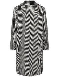 GERRY WEBER <BR>
Wool Coat with a Large Lapel Collar <BR>
Black & White <BR>