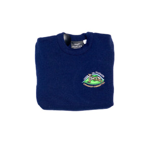 SCHOOL JUMPER <BR>
Cornamaddy National School <BR>
Credted Acrylic Round Neck <BR>
Navy <BR>