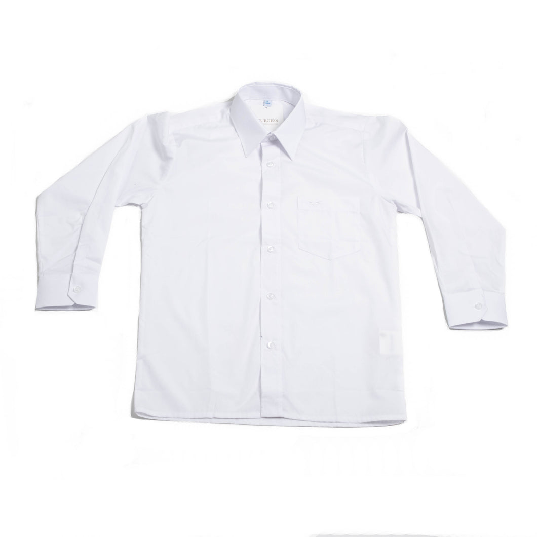 HUNTER <BR>
School Shirts<BR>
White, Blue & Grey <BR>