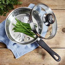 Load image into Gallery viewer, JUDGE VISTA &lt;BR&gt;
18cm Draining Saucepan, 2.1L &lt;BR&gt;
