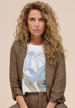 Load image into Gallery viewer, BIANCA <BR>
One buttoned Textured Jacket <BR>
Brown <BR>
