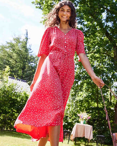 FRANSA <BR>
Kamma Dress <BR>
Red <BR>